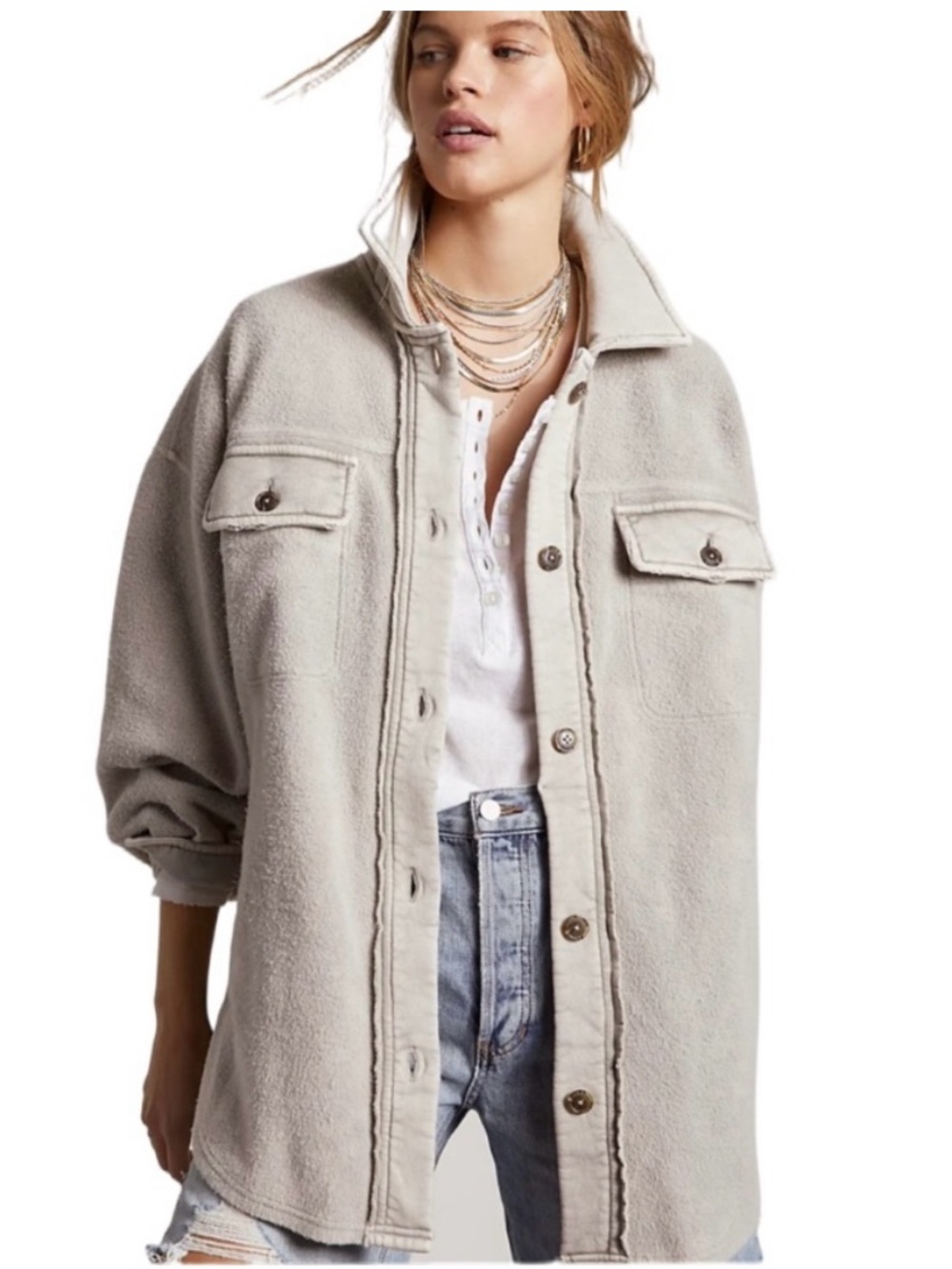 Free People Ruby Oversized Cozy Shacket
